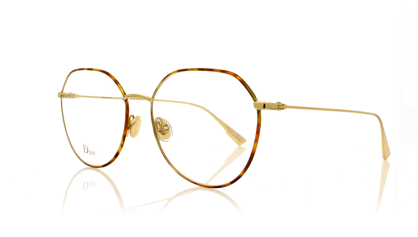 Dior StellaireO15 06J Gold Havana Glasses - Angle