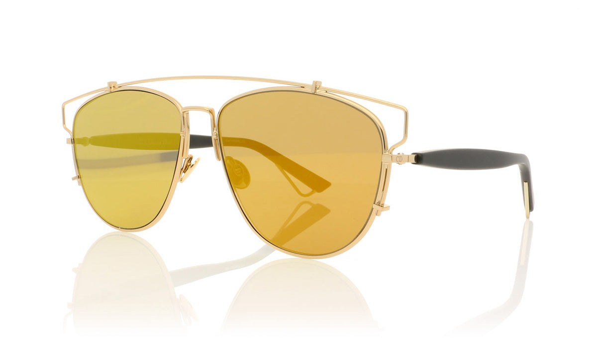 Dior Technologic RHL LNMR Gold Black Mirror Sunglasses - Angle