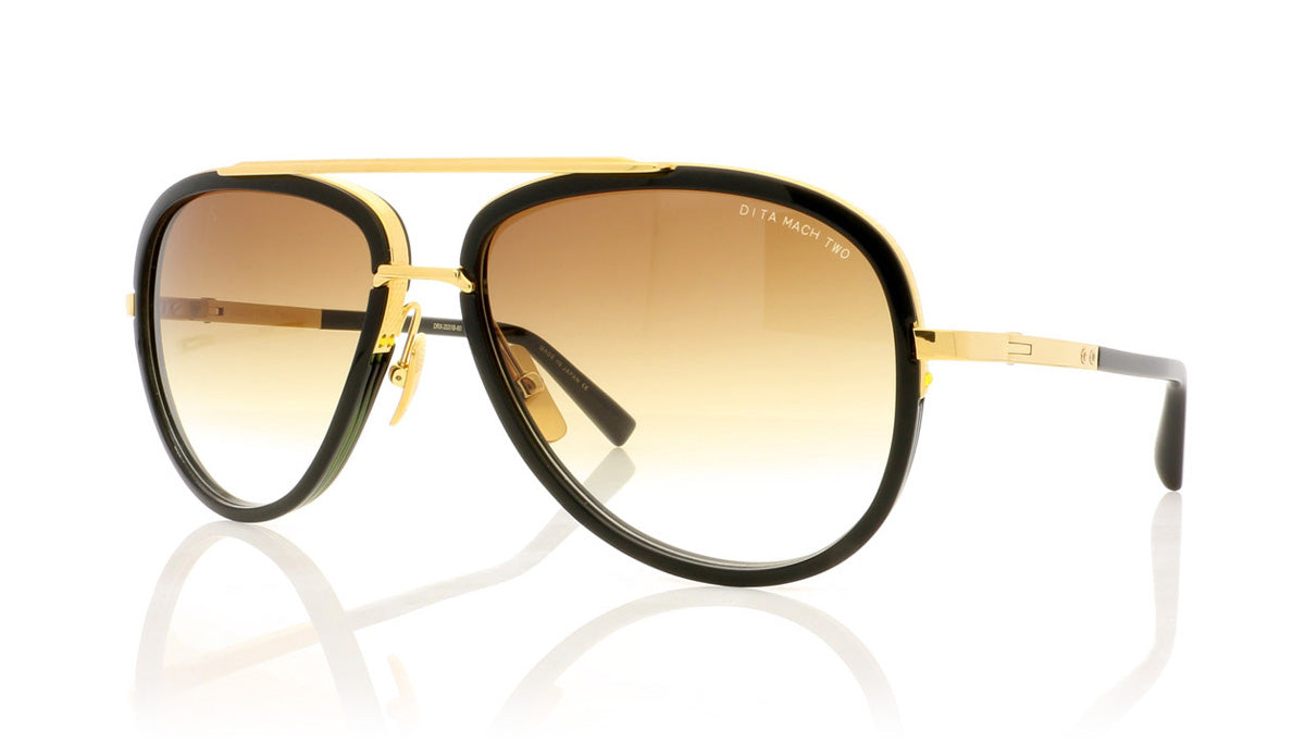 DITA Mach Two DRX-2031 B Shiny 18K Gold Sunglasses - Angle
