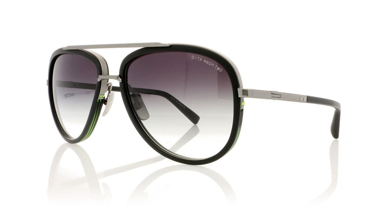 DITA Mach Two DRX-2031 E Mat Black Sunglasses - Angle
