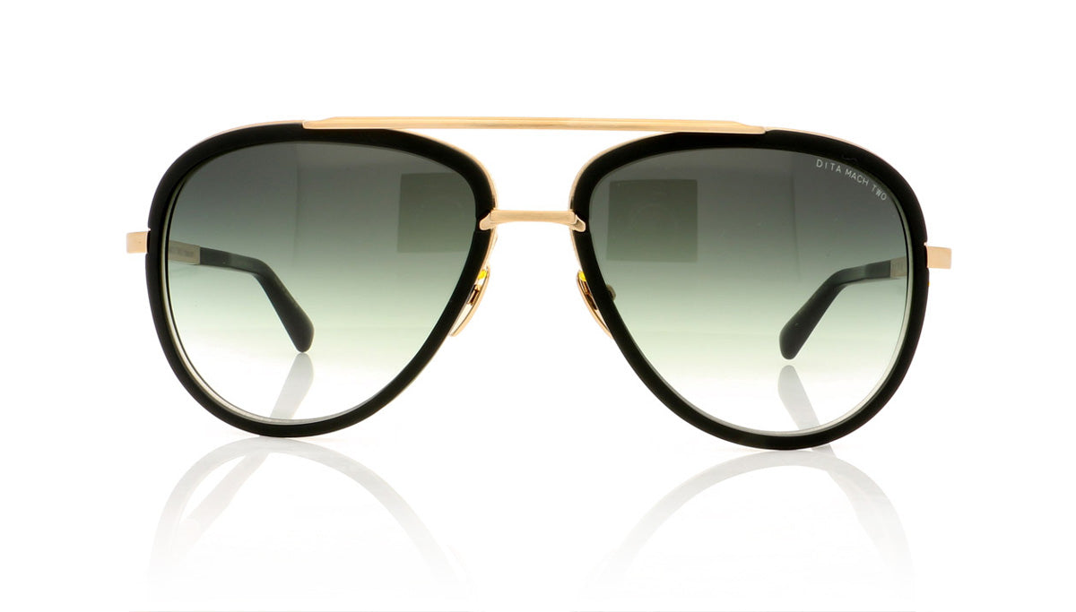 DITA Mach Two DRX-2031 F Mat Black Antique 12K Gld Sunglasses - Front