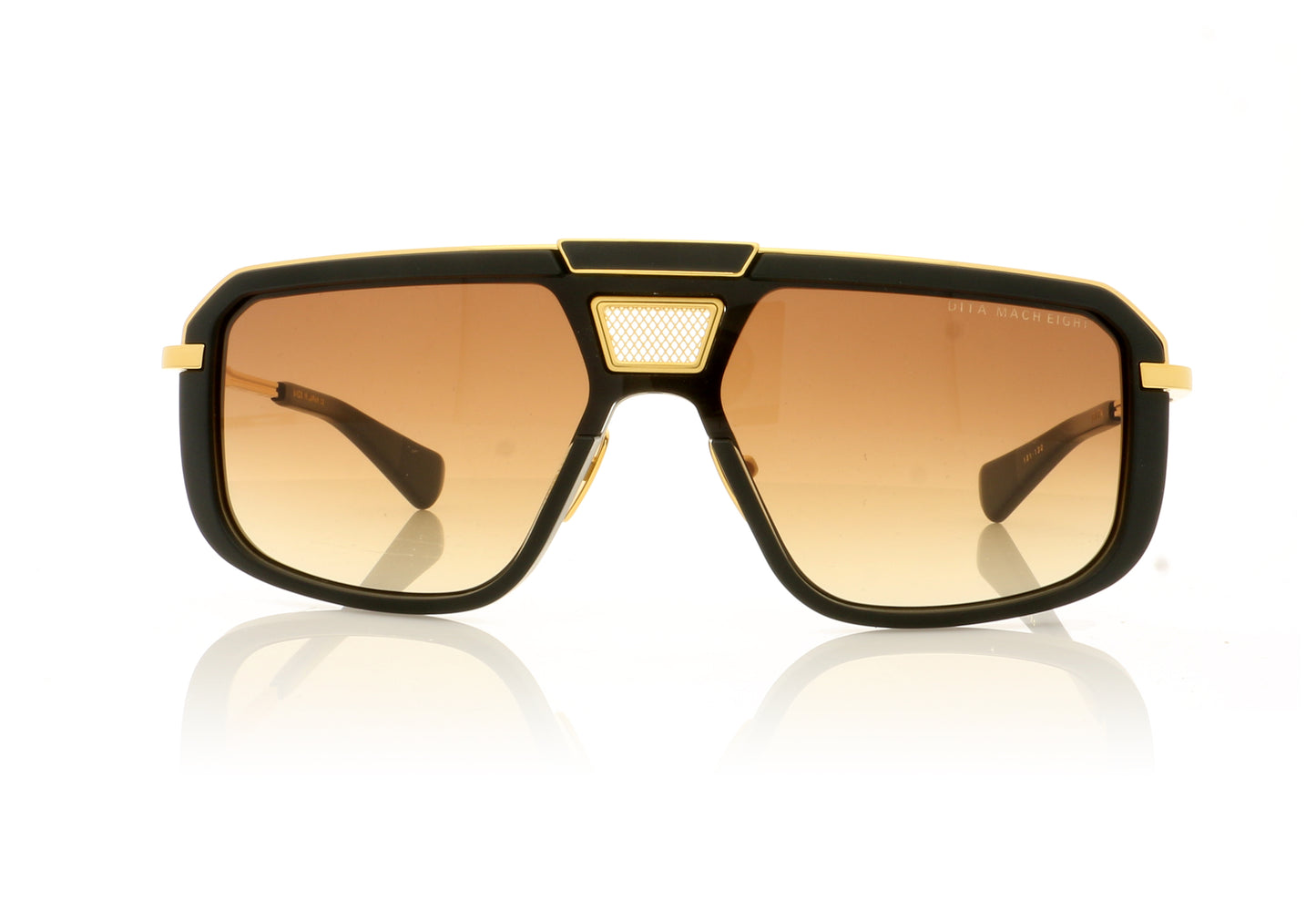 DITA Mach-Eight DTS400 MTB/YG Matte Black-Yellow Gold Sunglasses - Front