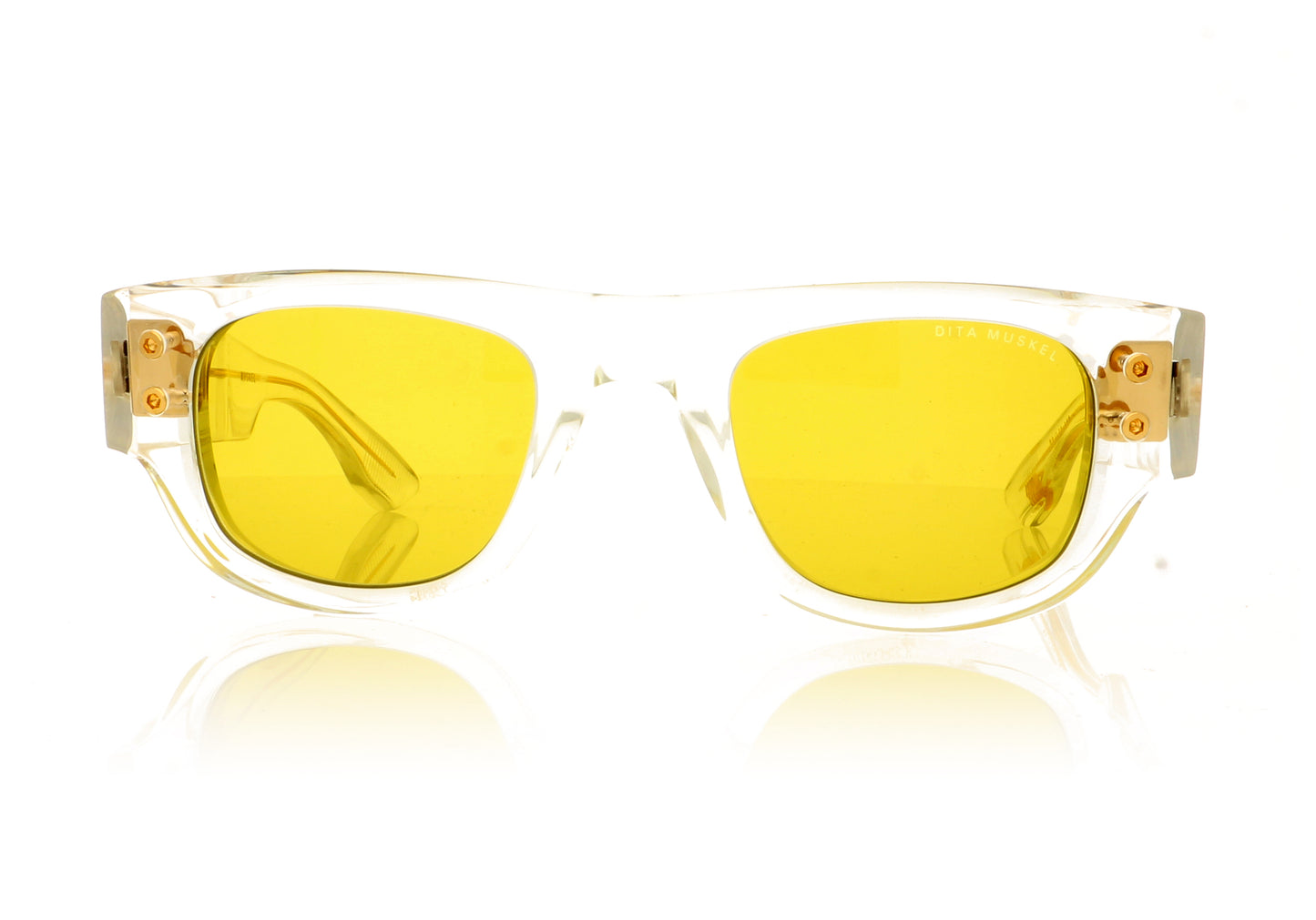DITA Muskel DTS701 CRY-YG Crystal-Yellow Gold Sunglasses - Front