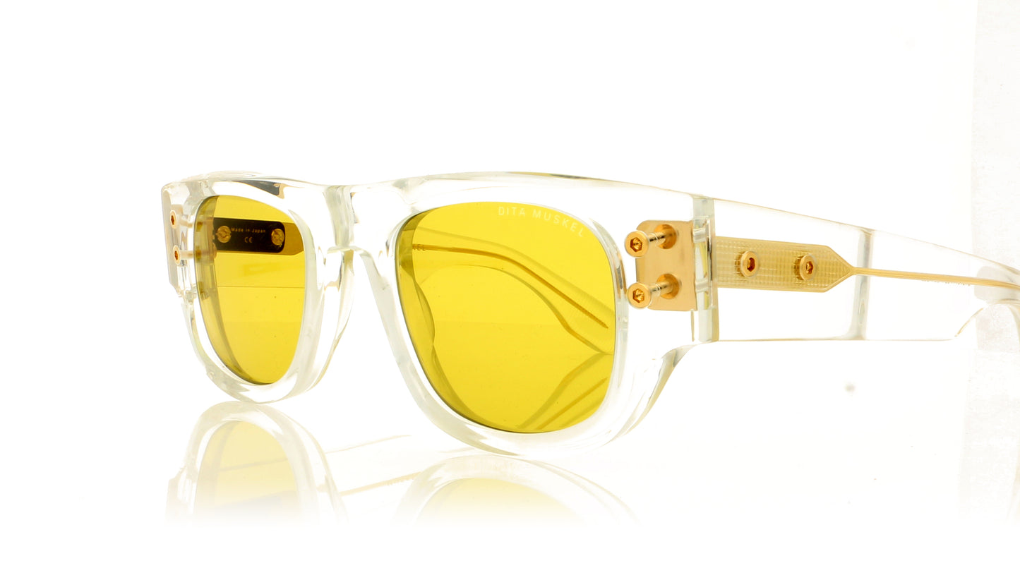 DITA Muskel DTS701 CRY-YG Crystal-Yellow Gold Sunglasses - Angle