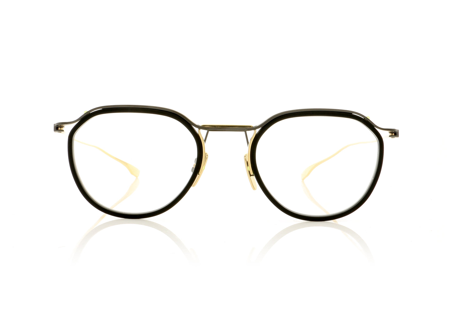 DITA Schema-Two Black Iron-Gold 2 Glasses - Front