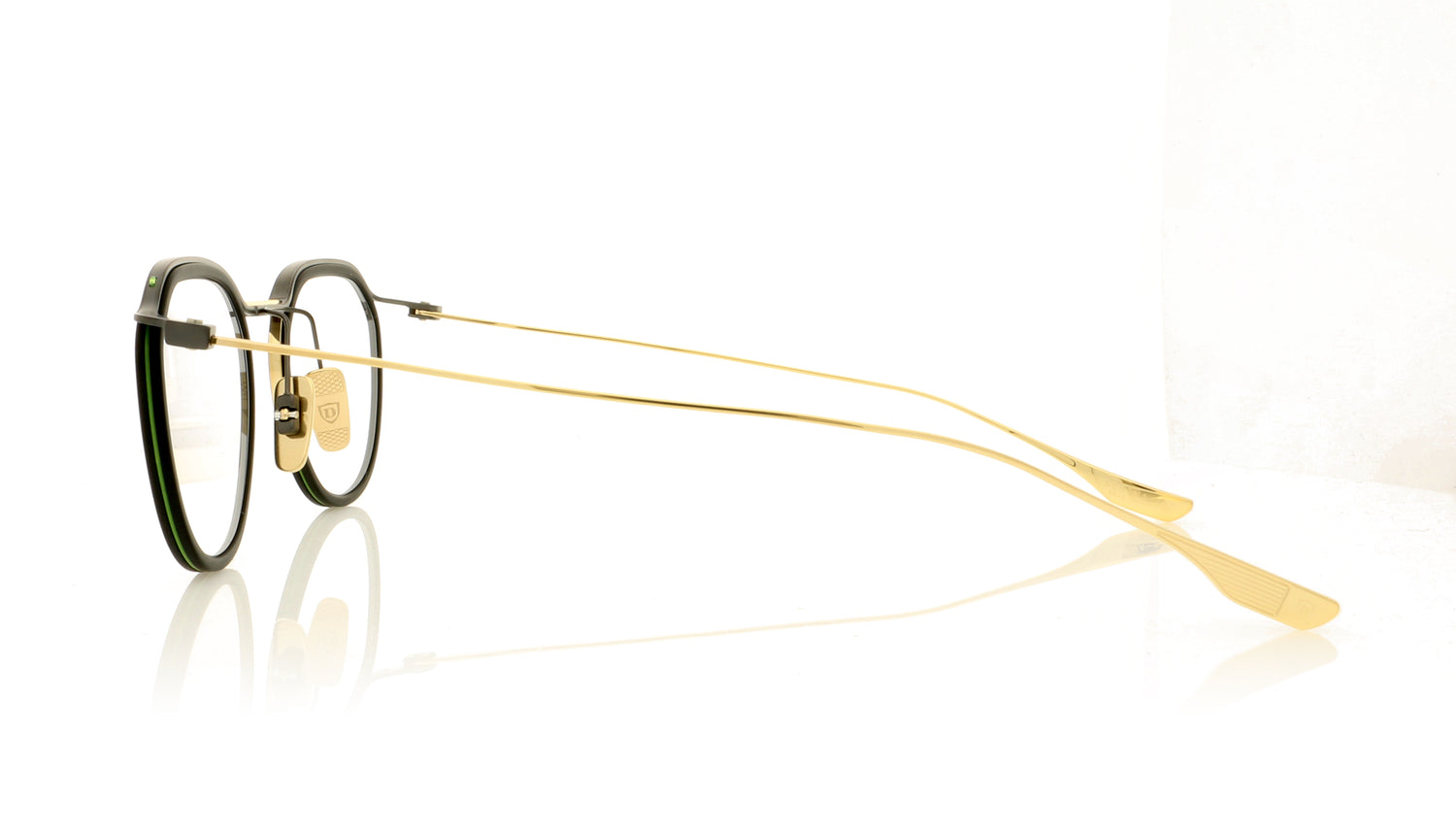 DITA Schema-Two Black Iron-Gold 2 Glasses - Side
