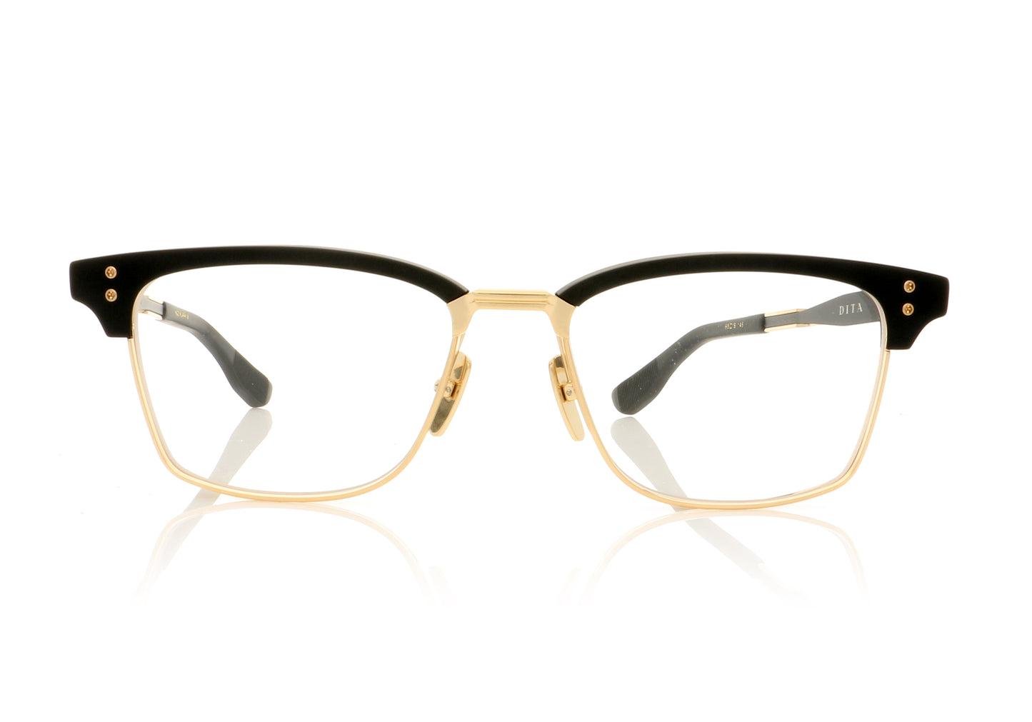 DITA Statesman Six 2 Matte Black-White Gold Glasses - Front