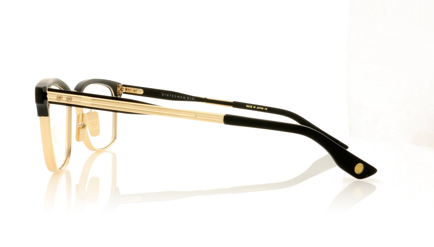 DITA Statesman Six 2 Matte Black-White Gold Glasses - Side