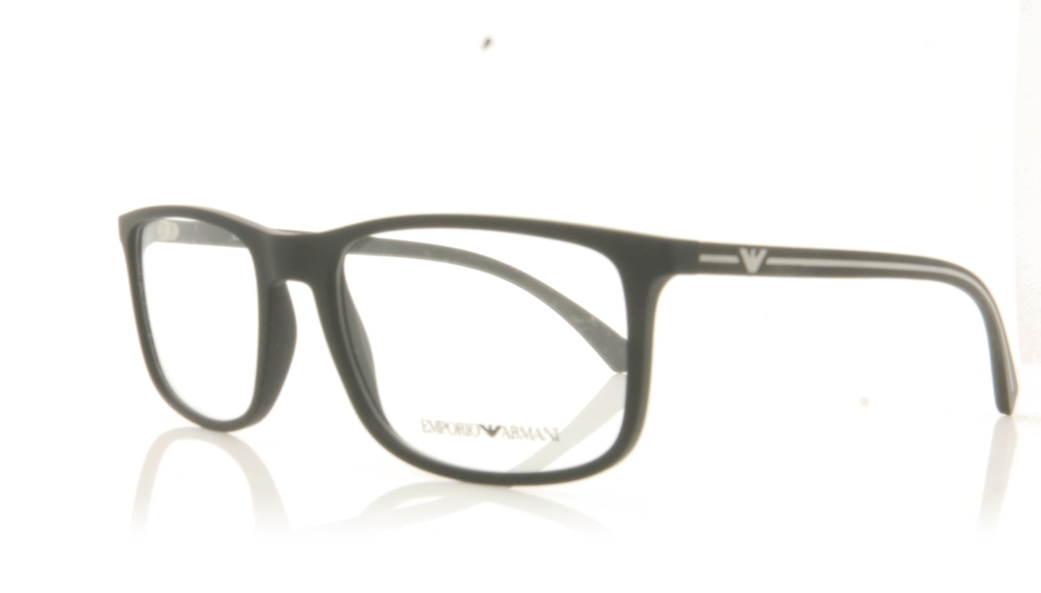 Emporio Armani 0EA3135 5063 Black Rubber Glasses - Angle