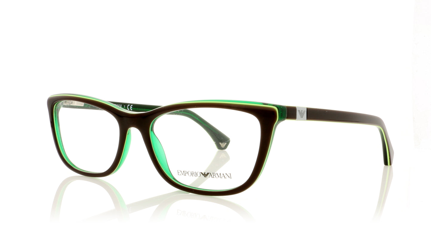 Emporio Armani EA 3052 5351 Brown Glasses - Angle