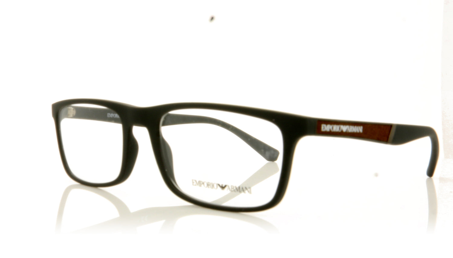 Emporio Armani 0EA3171 5437 Matte Dark Brown Glasses - Angle