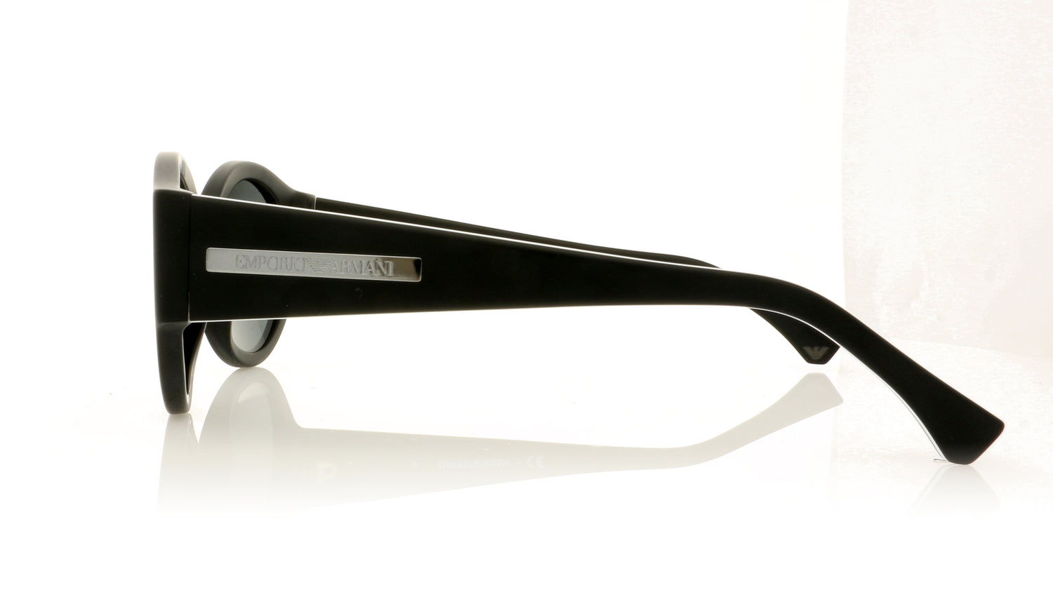 Emporio Armani EA4044 5364/87 Matt Black and White Sunglasses - Side