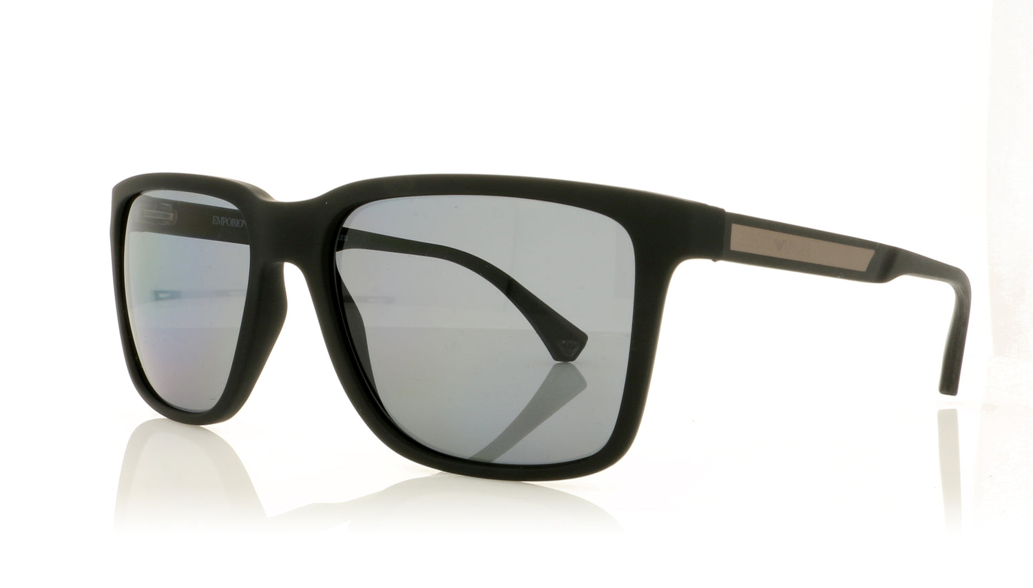 Emporio Armani EA4047 5063/81 Matt Grey Sunglasses - Angle