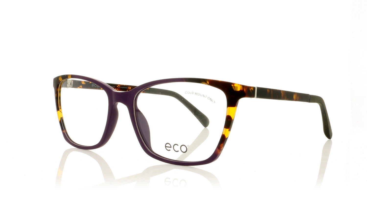 Eco Angara DPRT Purple Tortoise Glasses - Angle