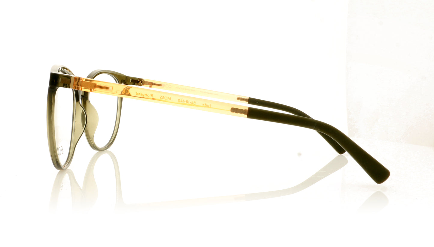 Eco Jade MOSS Green Glasses - Side