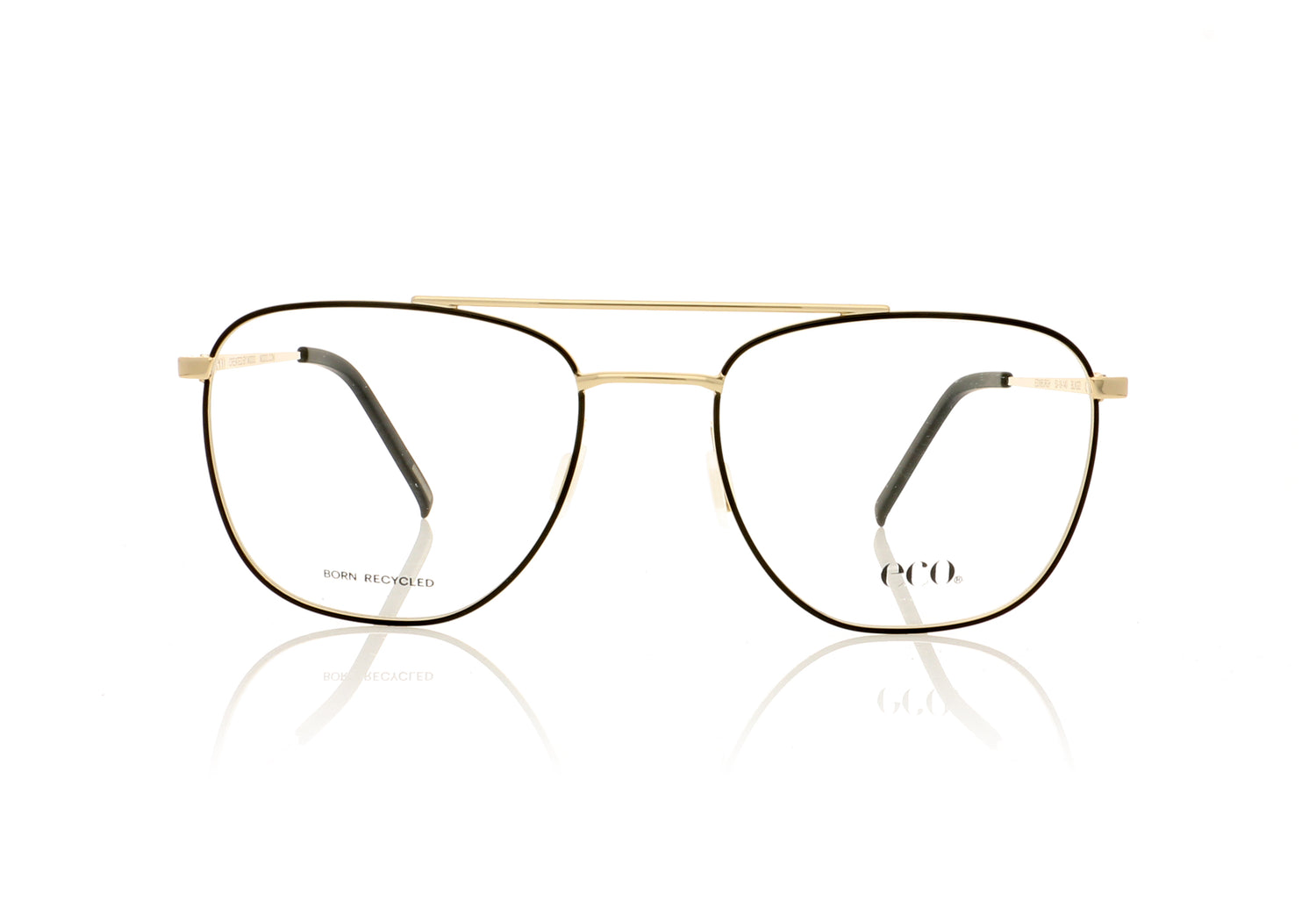 Eco Edinburgh BLKGD Black Glasses - Front