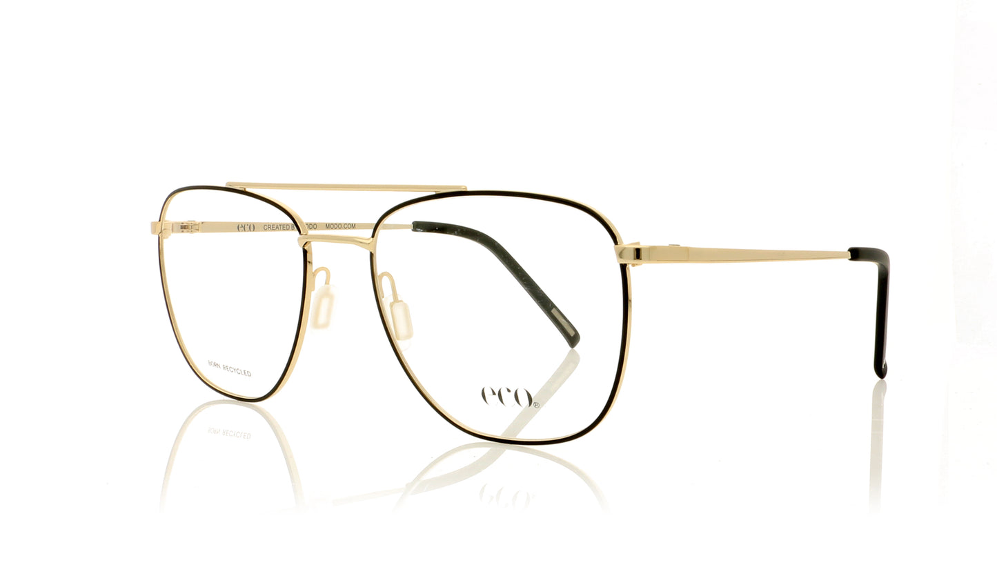 Eco Edinburgh BLKGD Black Glasses - Angle