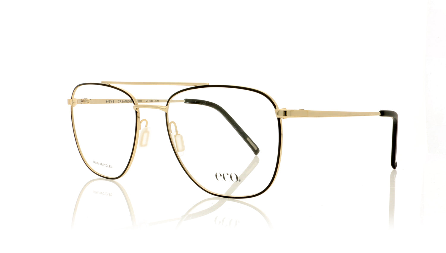 Eco Edinburgh BLKGD Black Glasses - Angle