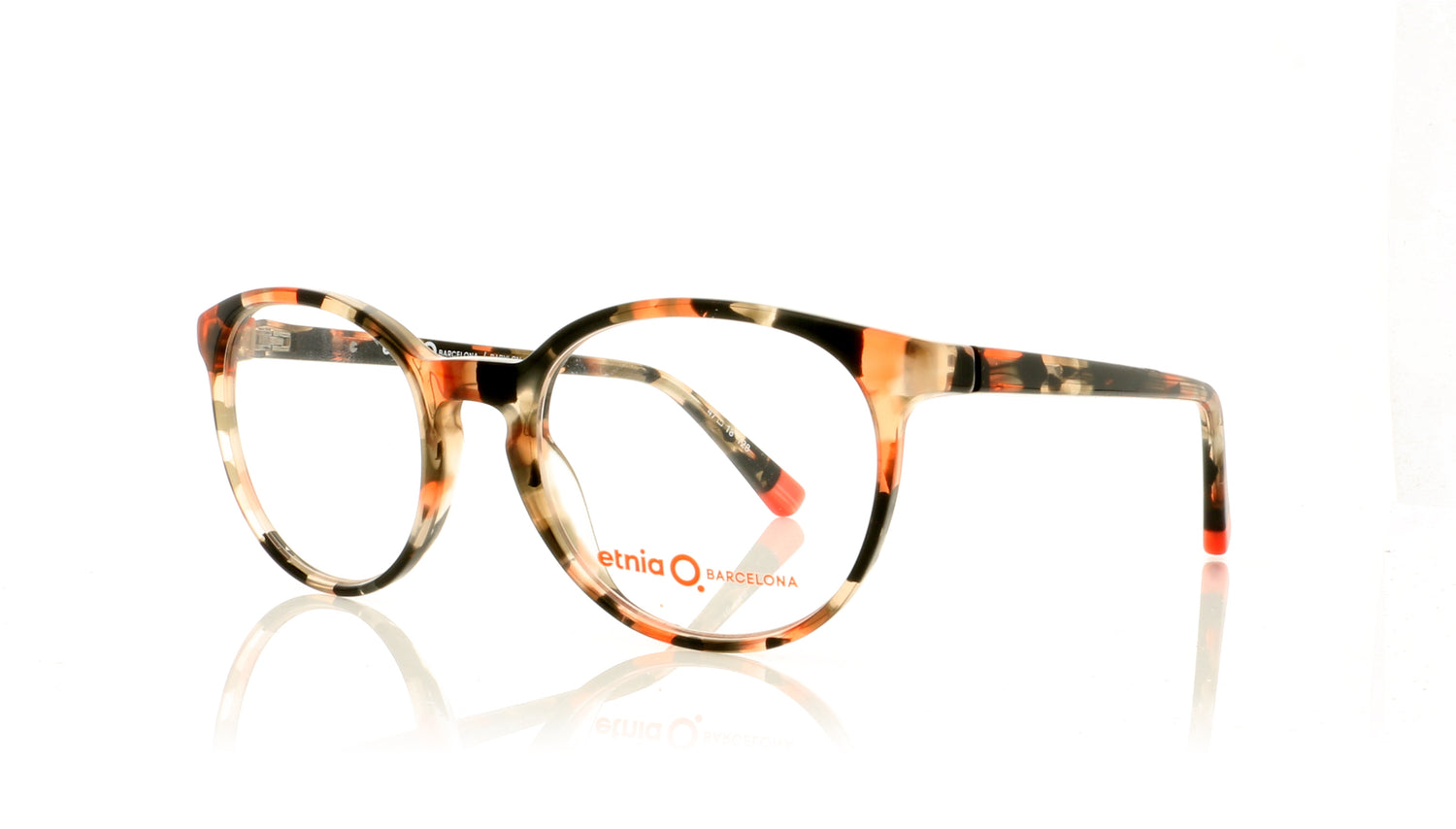 Etnia Barcelona Babylon BKCO Black Orange Glasses - Angle