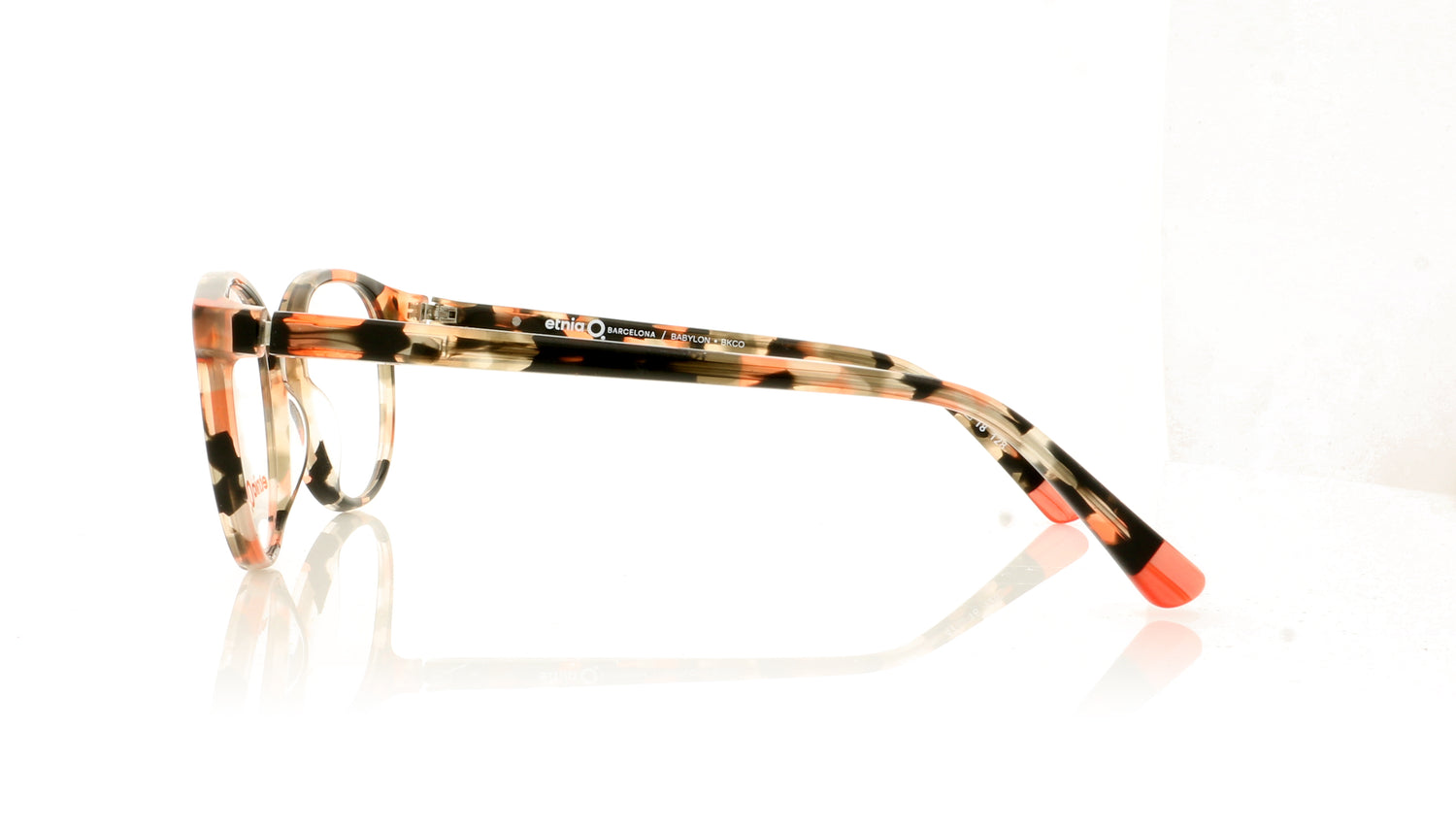 Etnia Barcelona Babylon BKCO Black Orange Glasses - Side