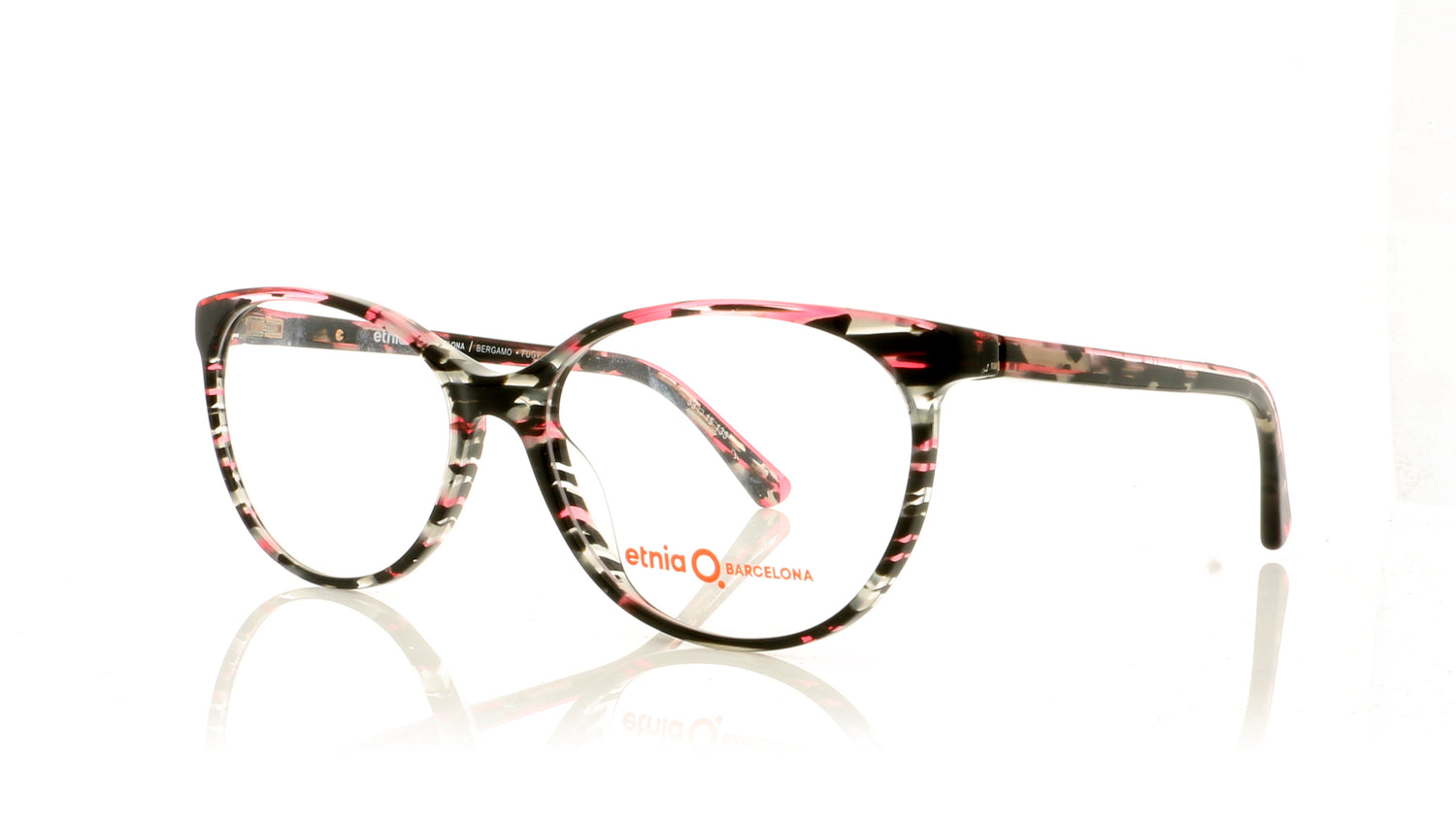 Etnia Barcelona Bergamo FUGY Pink Grey Tortoise Glasses - Angle