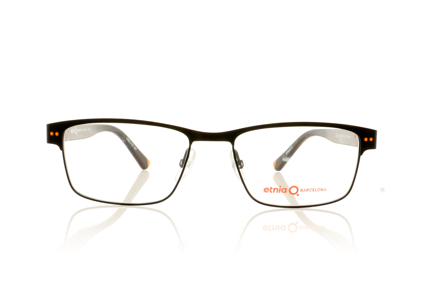 Etnia Barcelona Brandon BKOG Black Orange Glasses - Front