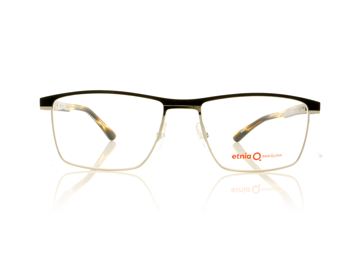 Etnia Barcelona Brno BKSL Black Silver Glasses - Front