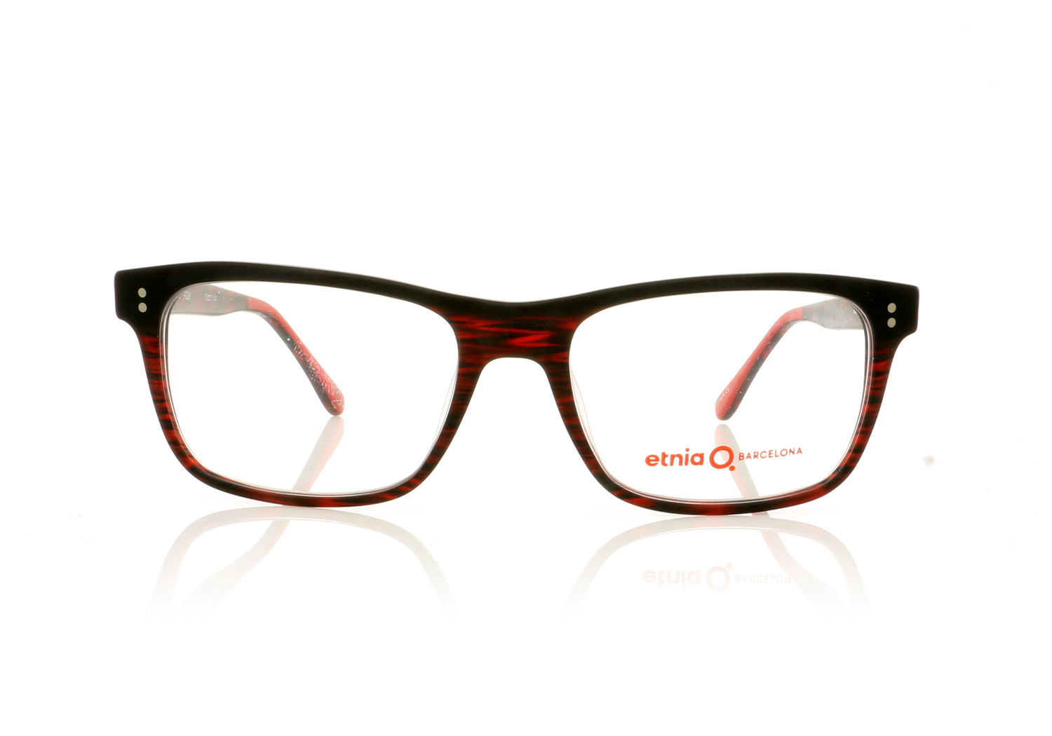 Etnia Barcelona Cincinnati RDBK Red Black Glasses - Front