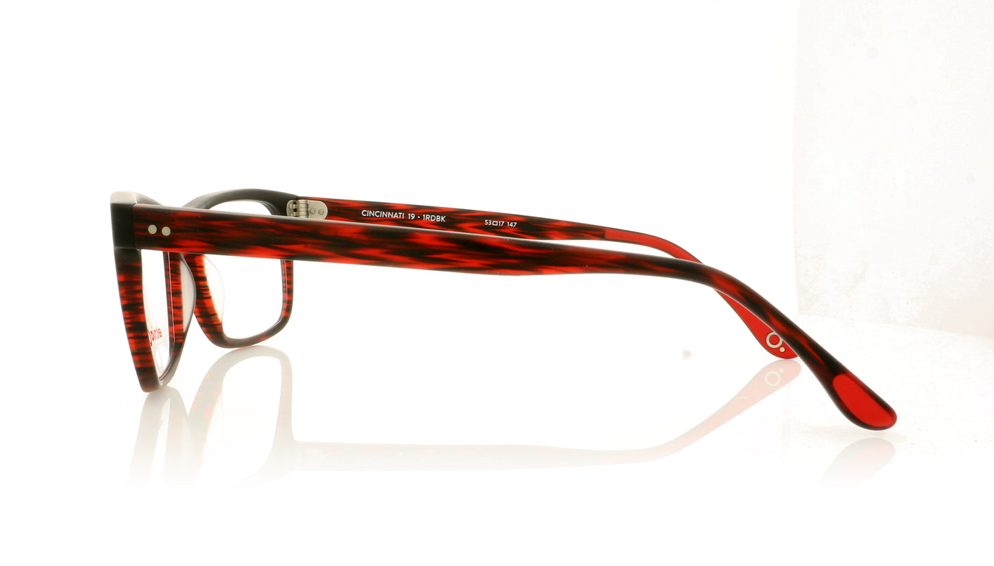 Etnia Barcelona Cincinnati RDBK Red Black Glasses - Side