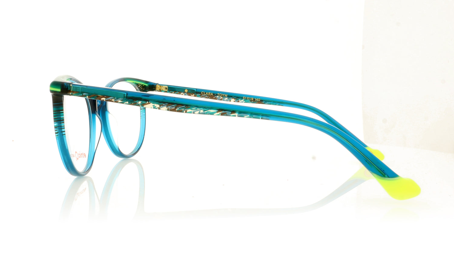 Etnia Barcelona Clara TQYW Turquoise Glasses - Side