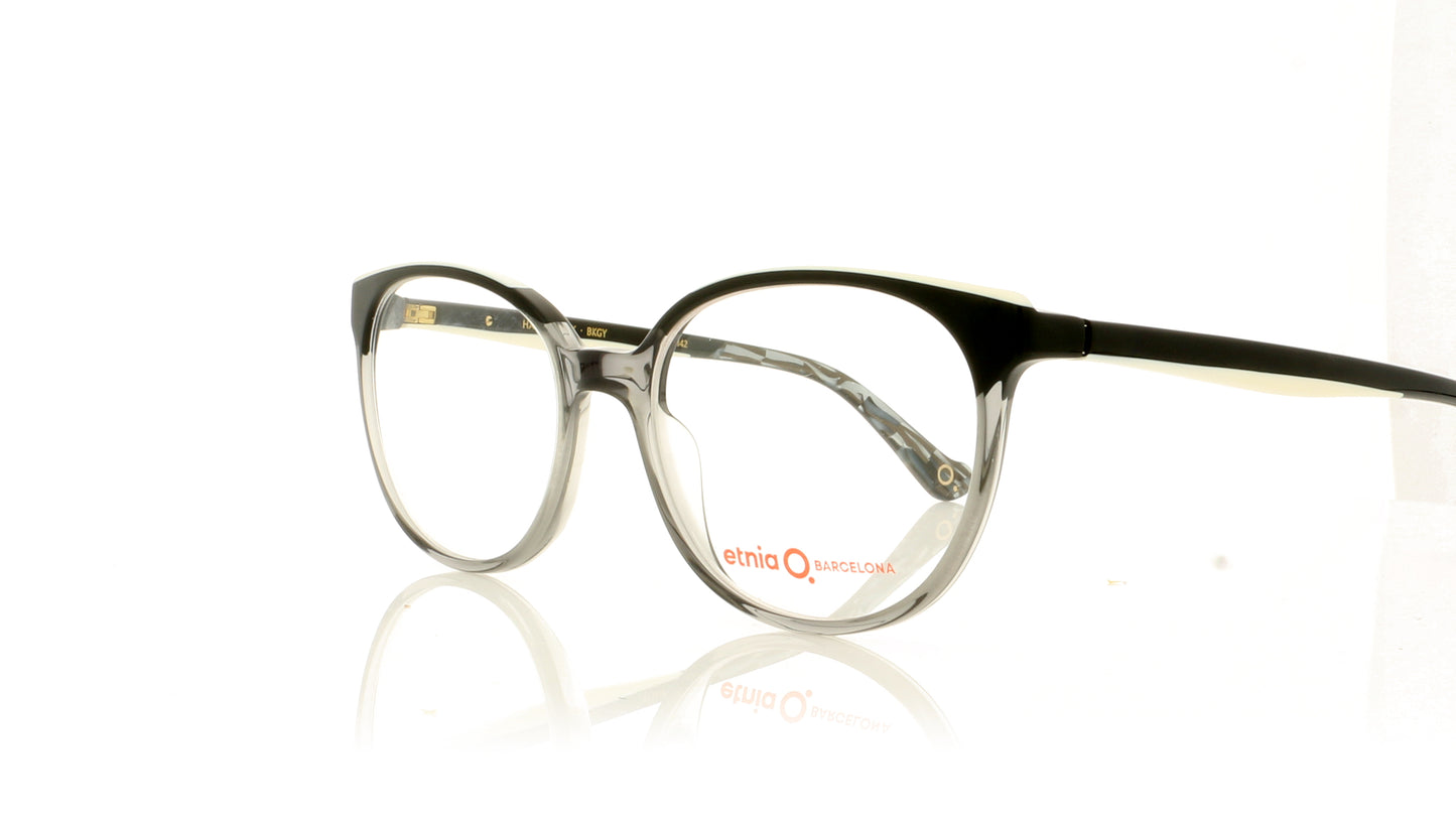Etnia Barcelona Hannah BKGY Black Grey Glasses - Angle