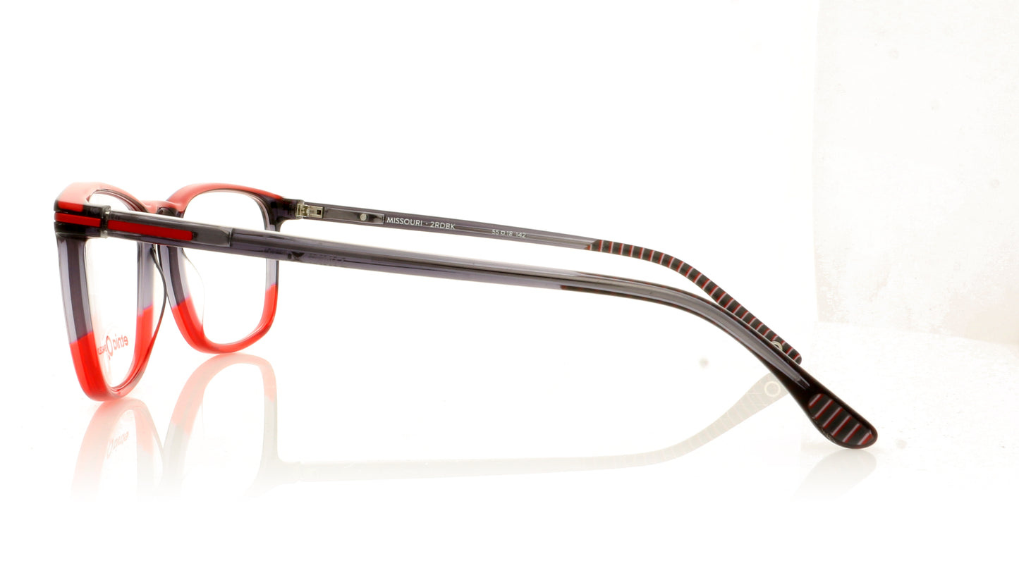 Etnia Barcelona Missouri RDBK Red Black Glasses - Side