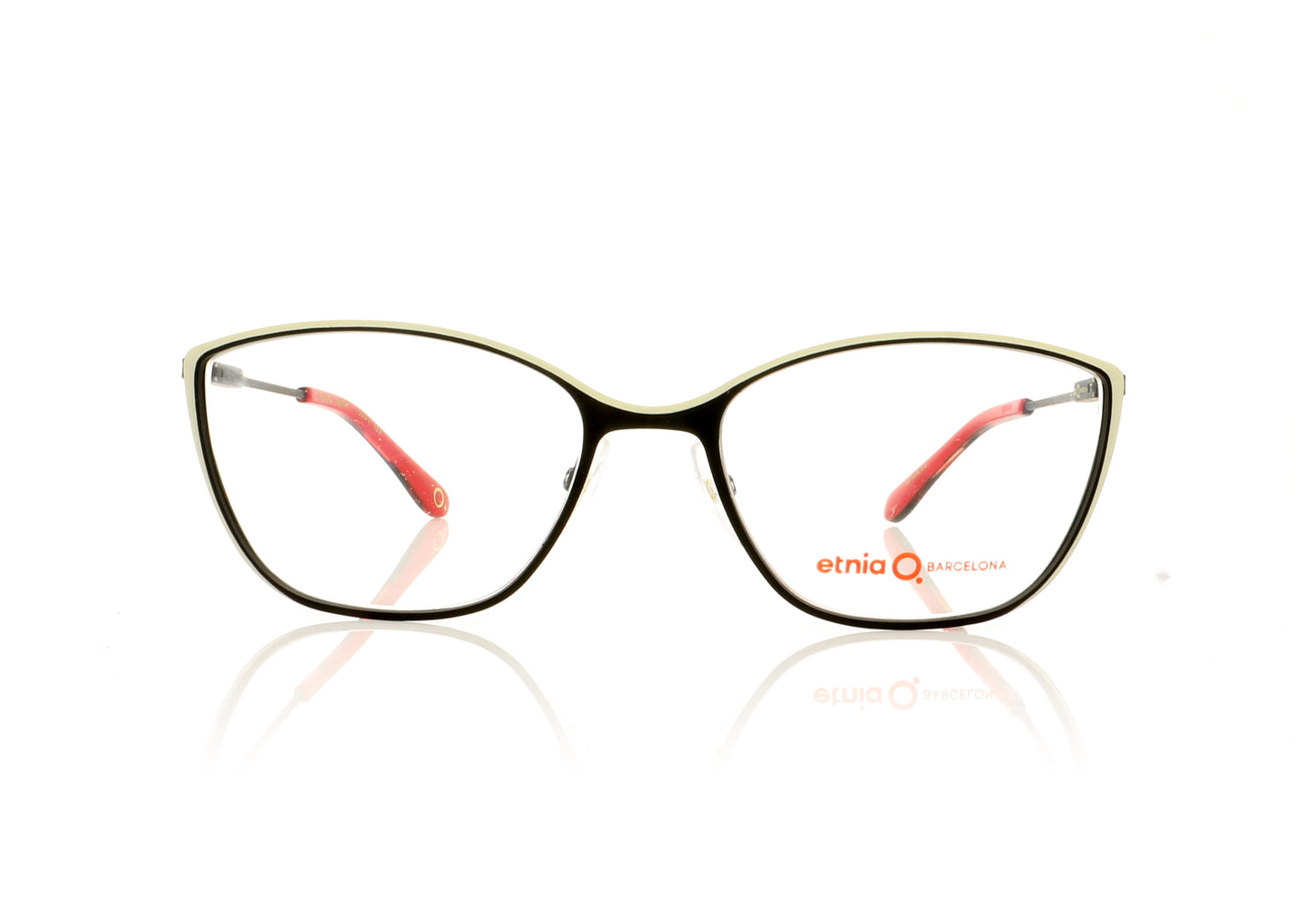 Etnia Barcelona Novara BKWH Black Glasses - Front