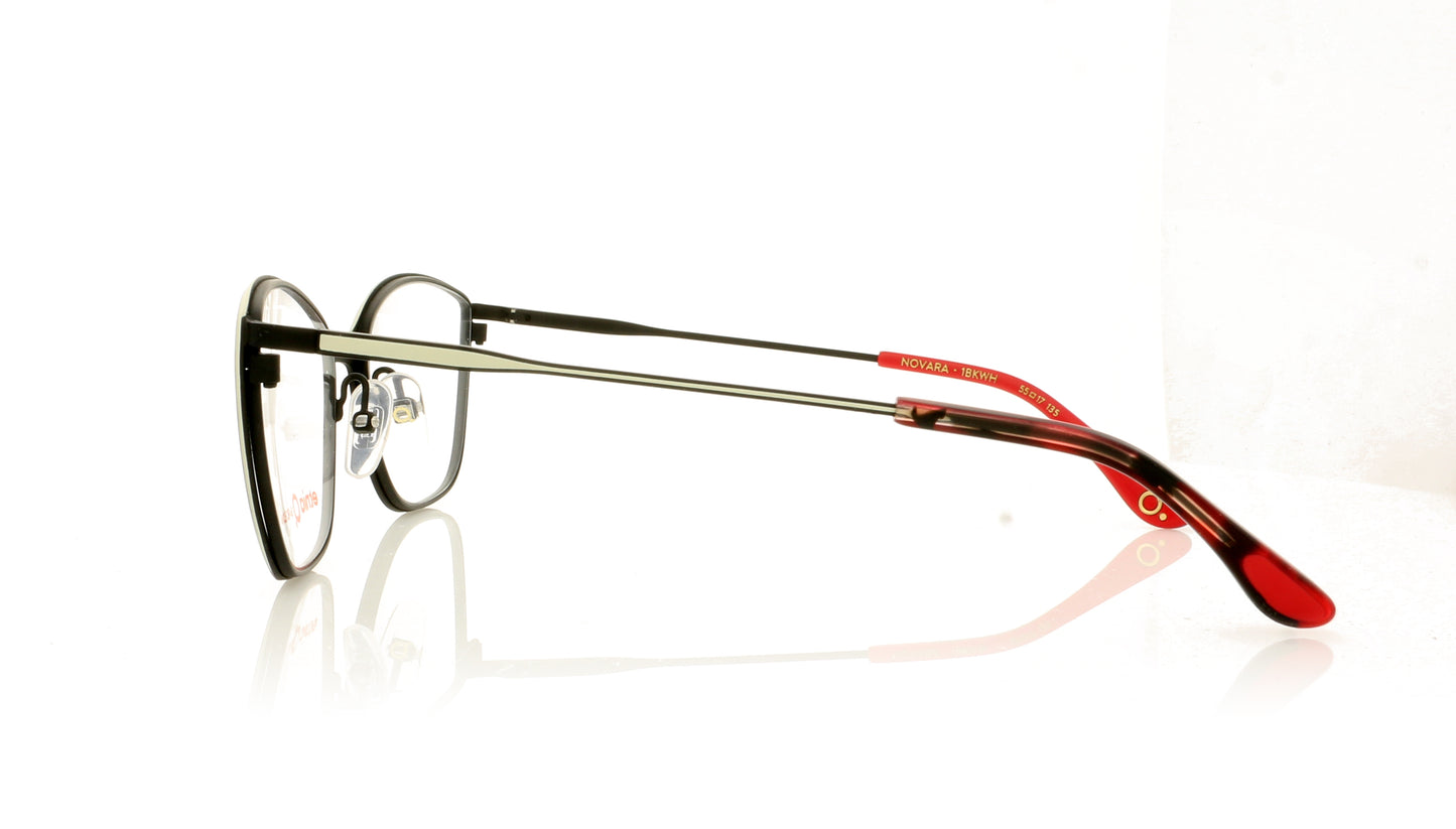 Etnia Barcelona Novara BKWH Black Glasses - Side