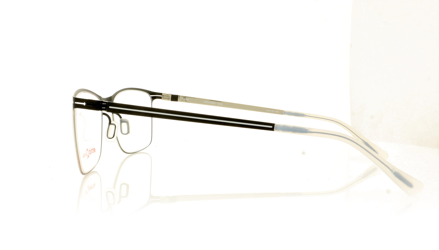 Etnia Barcelona Orlando BLSL Black Silver Glasses - Side