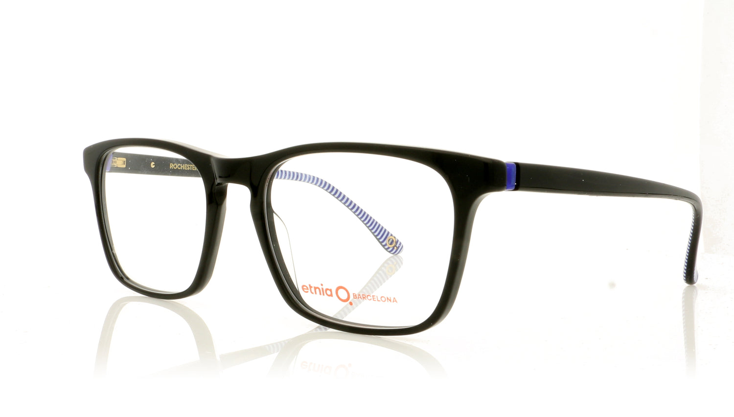 Etnia Barcelona Rochester BKBL Black Glasses - Angle