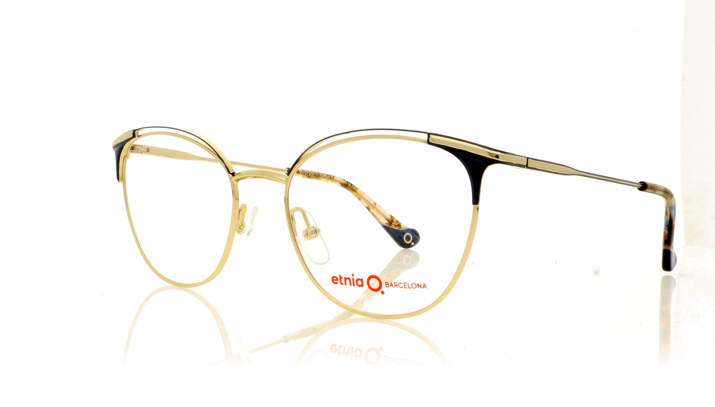 Etnia Barcelona Vesoul GDBL Golden Blue Glasses - Angle