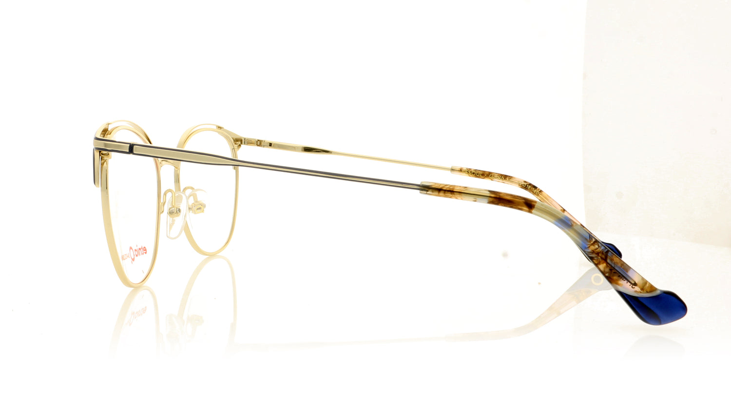 Etnia Barcelona Vesoul GDBL Golden Blue Glasses - Side