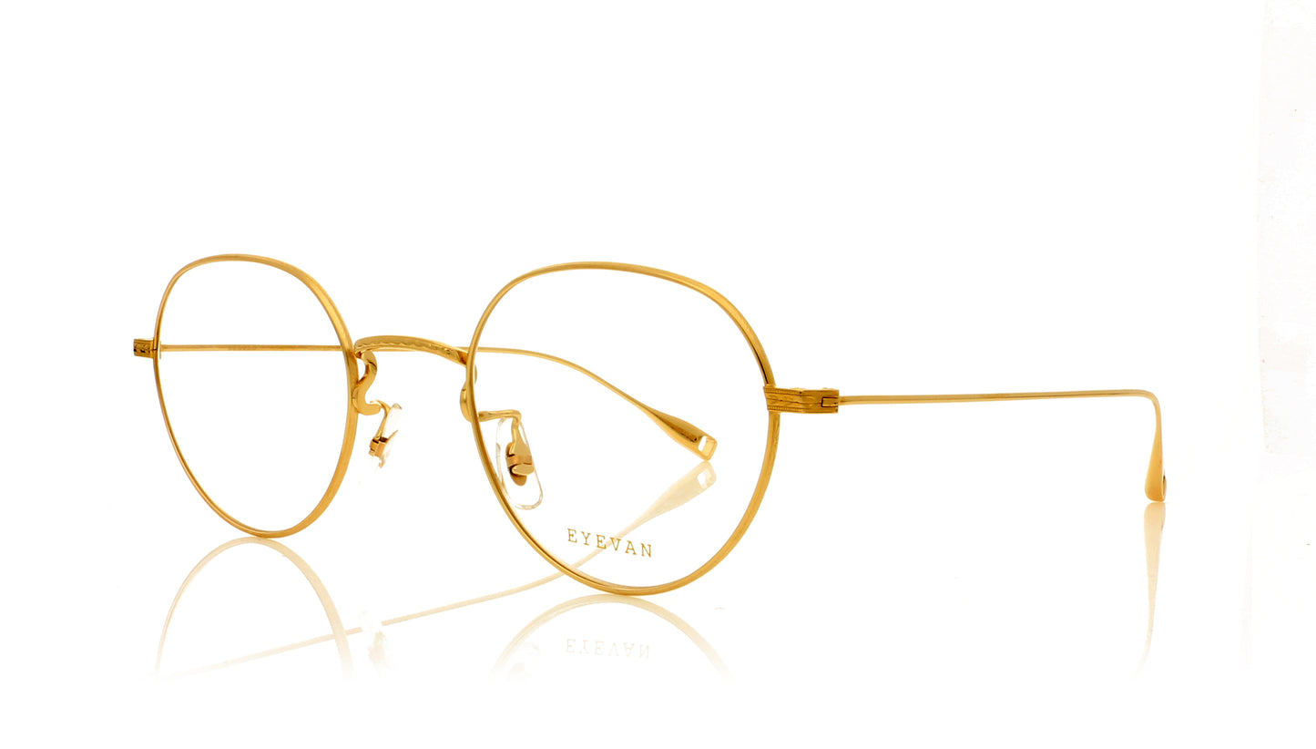 Eyevan 7285 Cedar G Gold Glasses - Angle
