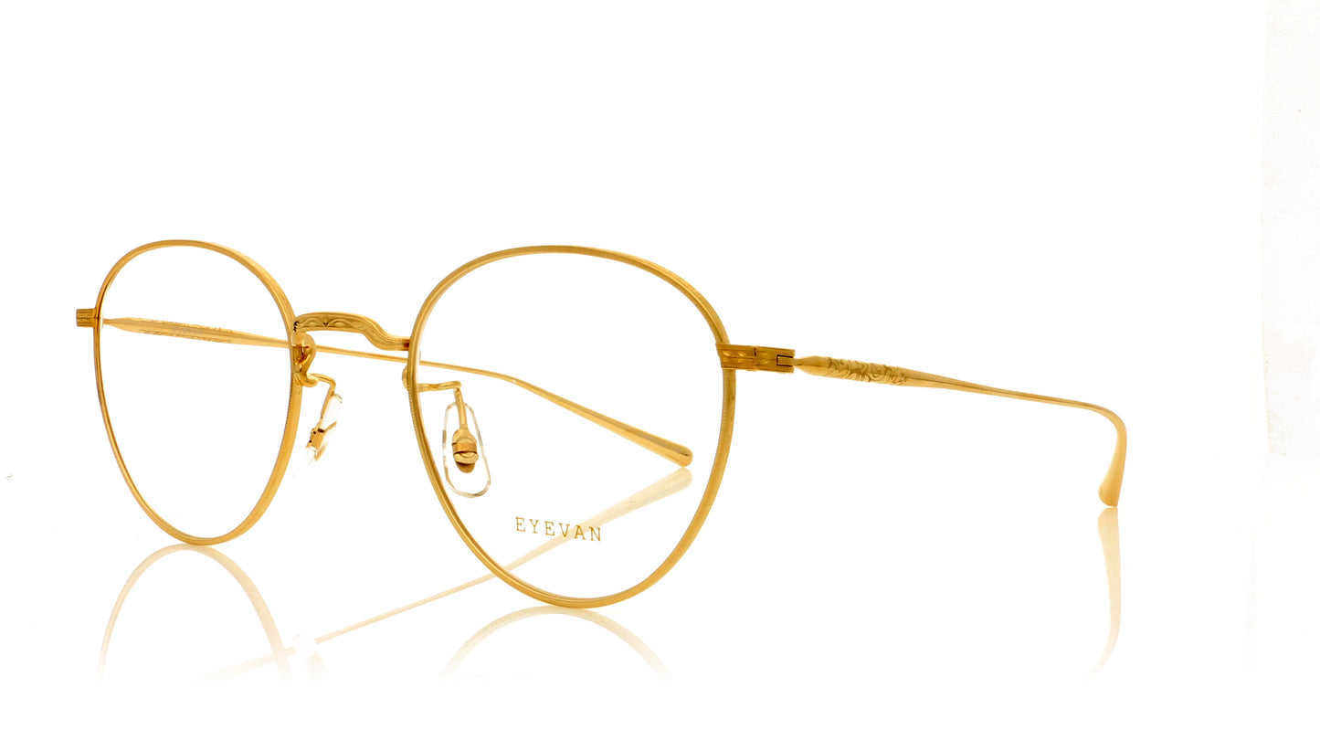 Eyevan 7285 Eyevan Jonathan G Gold Glasses - Angle