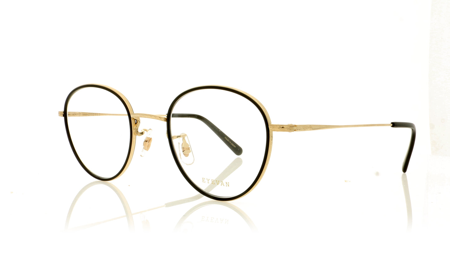 Eyevan 7285 Ferren GPBK Gold Glasses - Angle
