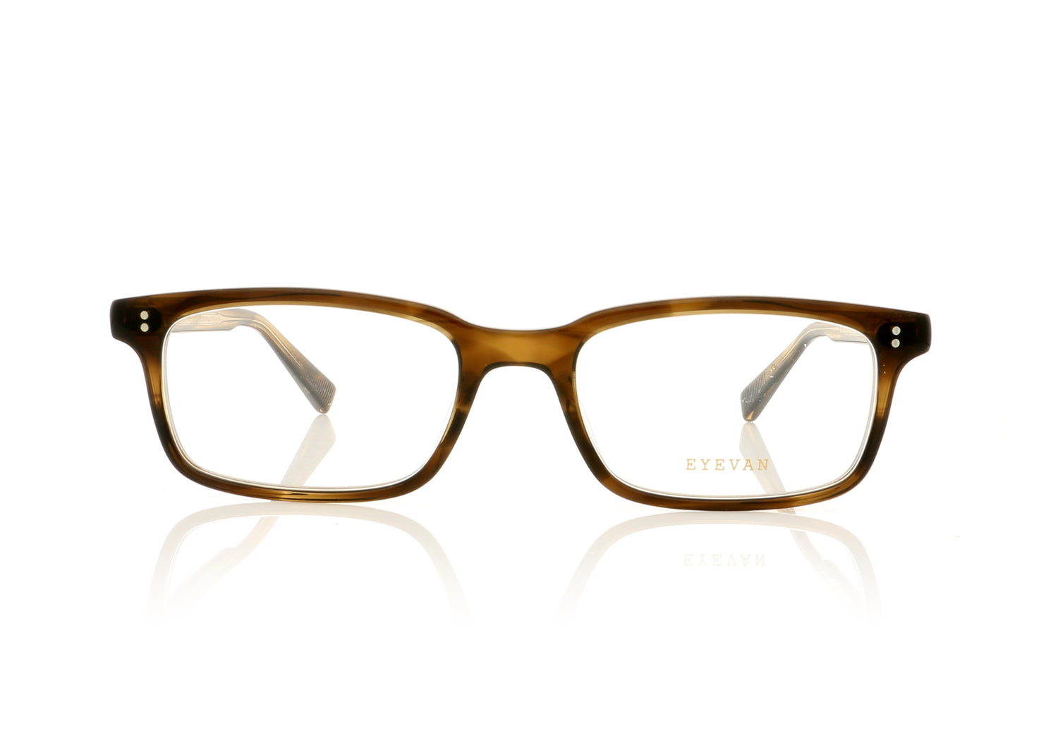 Eyevan 7285 Frey-E COLB Brown Glasses - Front
