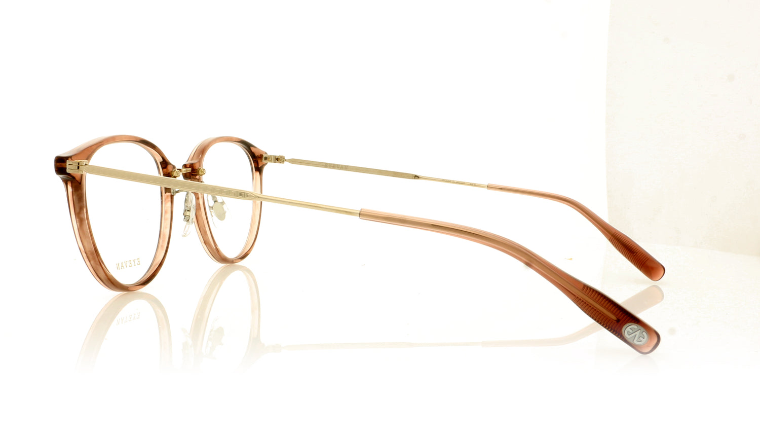 Eyevan 7285 Hansa CB Crystal Brown Glasses - Side