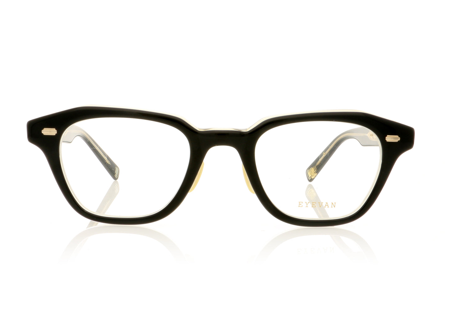 Eyevan 7285 Laszlo PBKLLT Black Glasses - Front