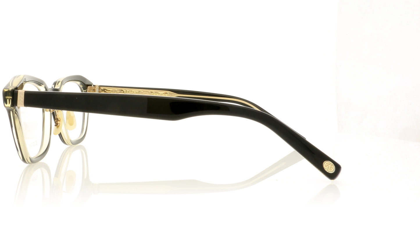 Eyevan 7285 Laszlo PBKLLT Black Glasses - Side