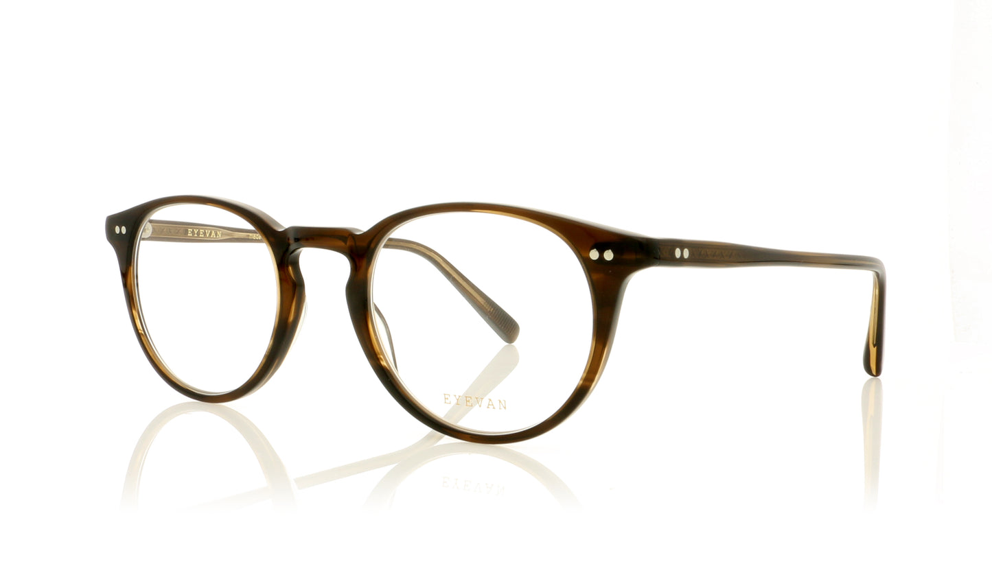 Eyevan 7285 Loewy-E COLB Brown Glasses - Angle