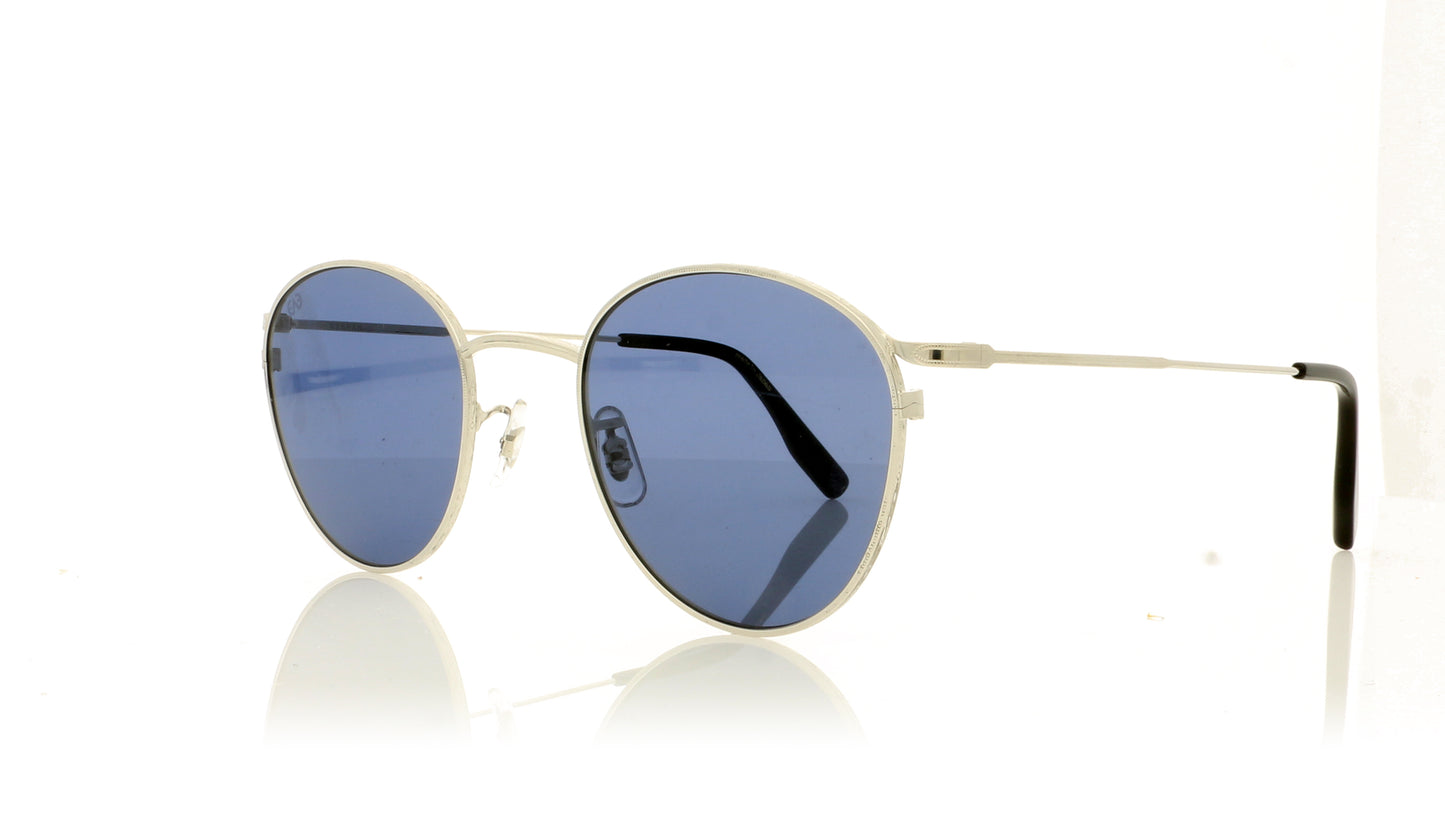 Eyevan 7285 Quincy Quincey S-M Blue Silver Sunglasses - Angle