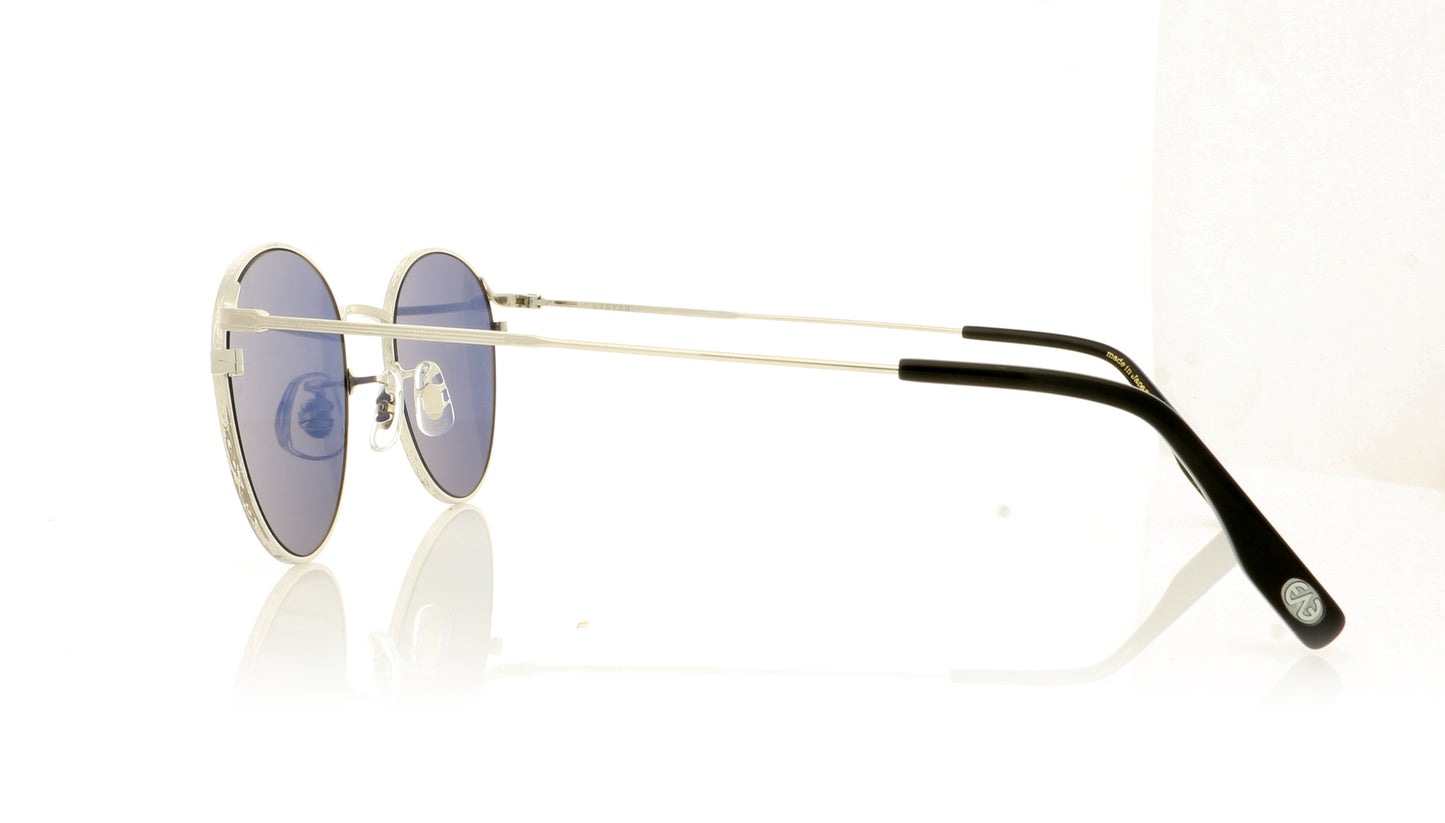 Eyevan 7285 Quincy Quincey S-M Blue Silver Sunglasses - Side