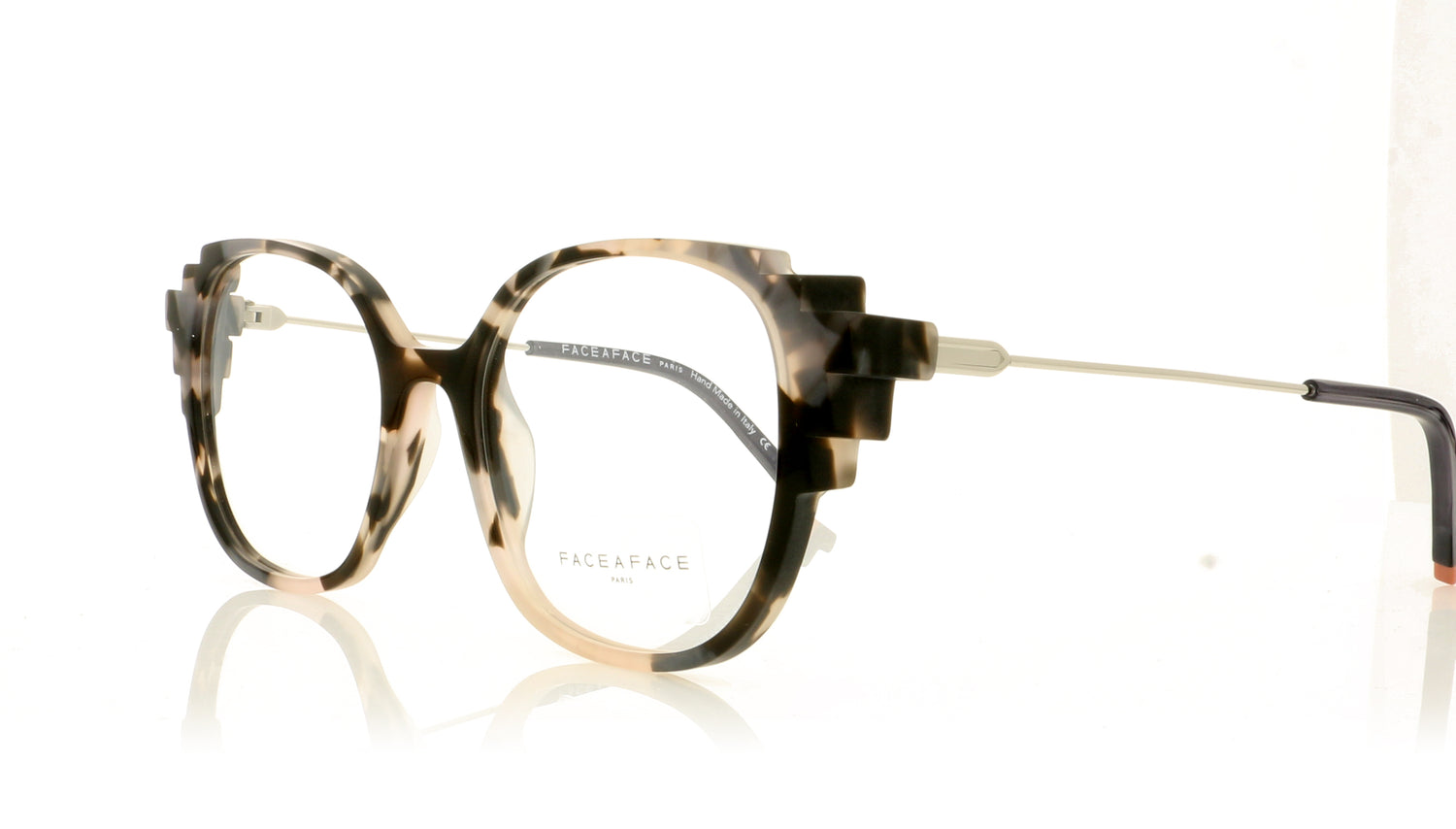 Face à Face Bocca Pixel 2 6092 Grey Tortoise Glasses - Angle