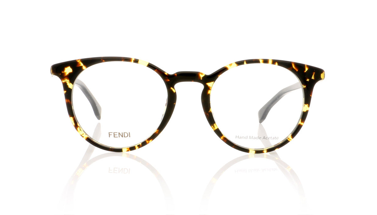 Fendi FF 0112 H1U Yellow Spotted Havana Glasses - Front